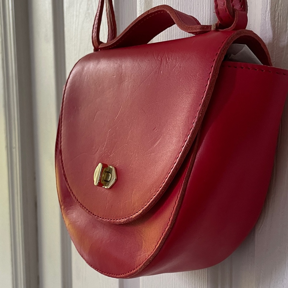 CLARE V ELODIE Tomato Red Bag - Picture 5 of 16